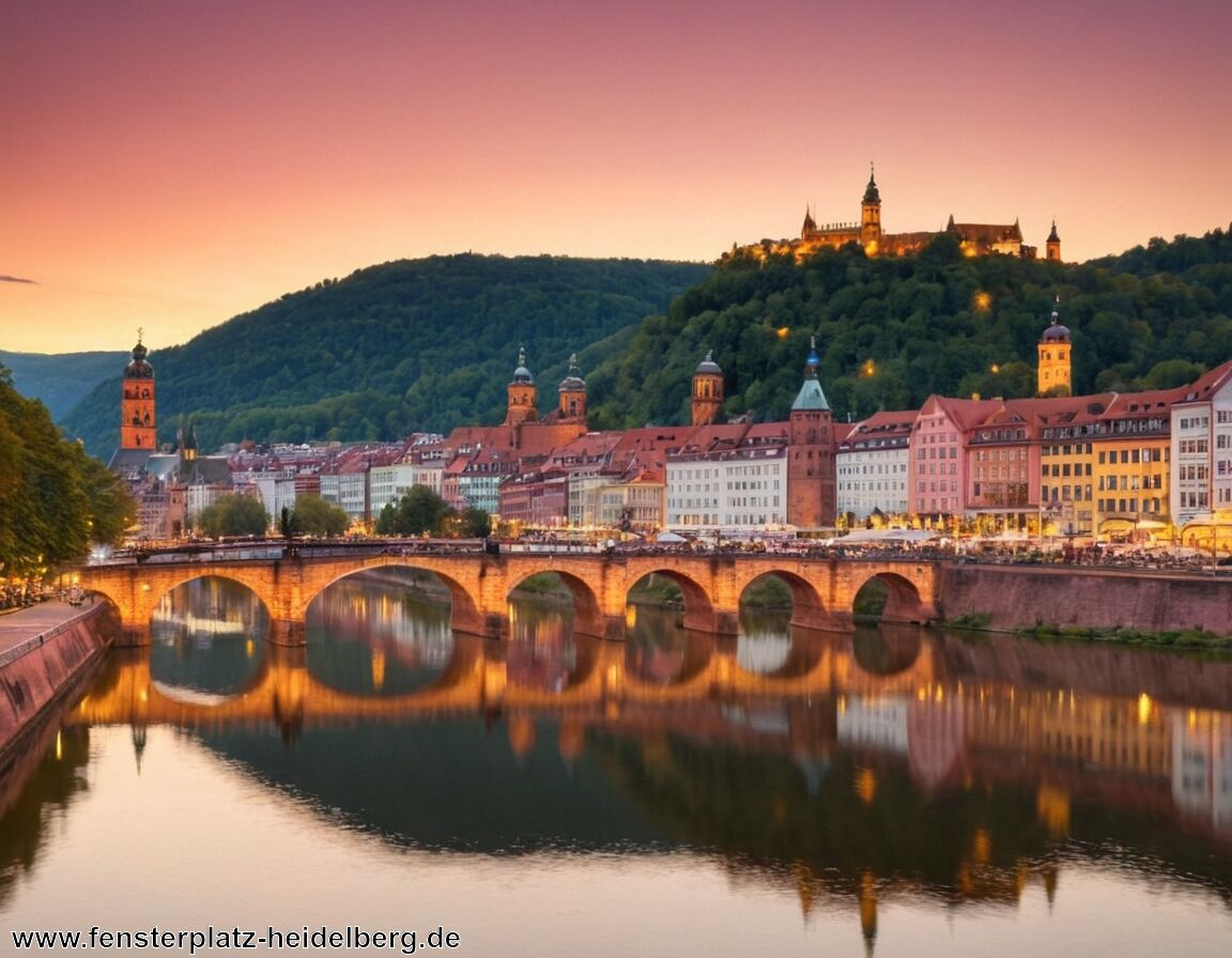 Neckarpromenade bei Sonnenuntergang - Filme in Heidelberg » Entdecke die schönsten Drehorte