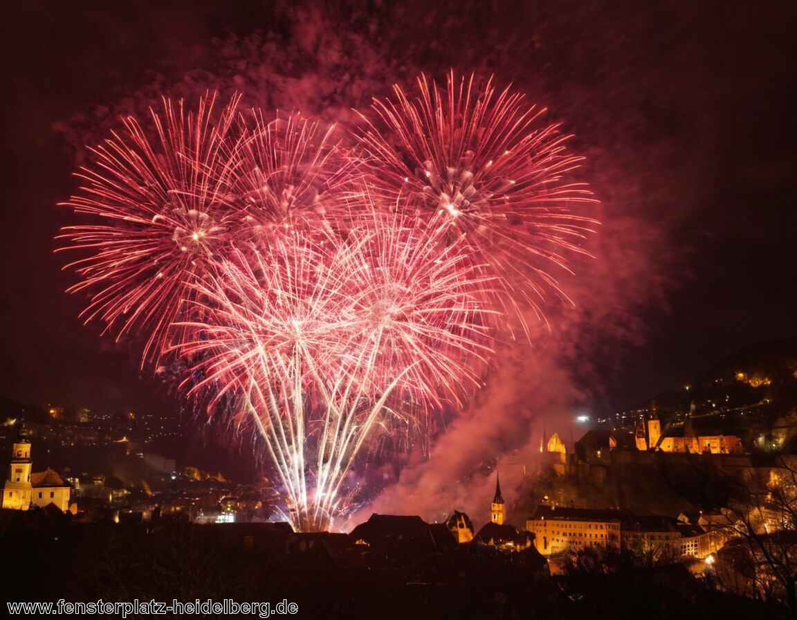 Böller und Raketen für schnelle Stimmung - Silvester in Heidelberg » Das Feuerwerk der Neckarstadt